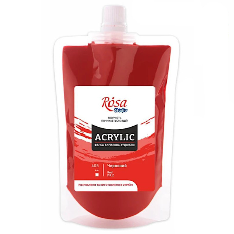Фарба акрилова Червона Rosa 323200405 (код 405), 200 мл