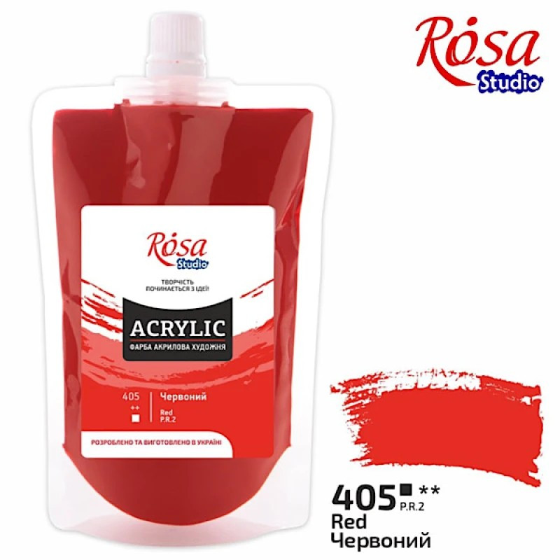 Фарба акрилова Червона Rosa 323200405 (код 405), 200 мл