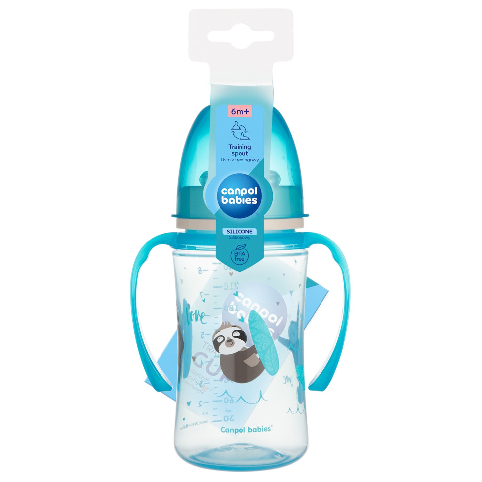 Дитяча кружка тренувальна Sweet fun Canpol babies 35/208_blu 240 мл