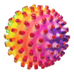 Детский шипастый мяч Bambi RB26524(Red-1) резина, 90 грамм