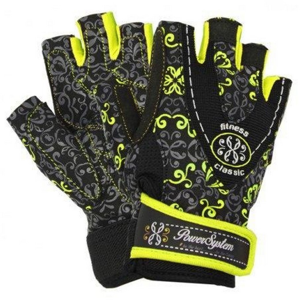 Рукавички для фітнесу Classy Power System PS_2910_S_Black/Yellow, S 21 см