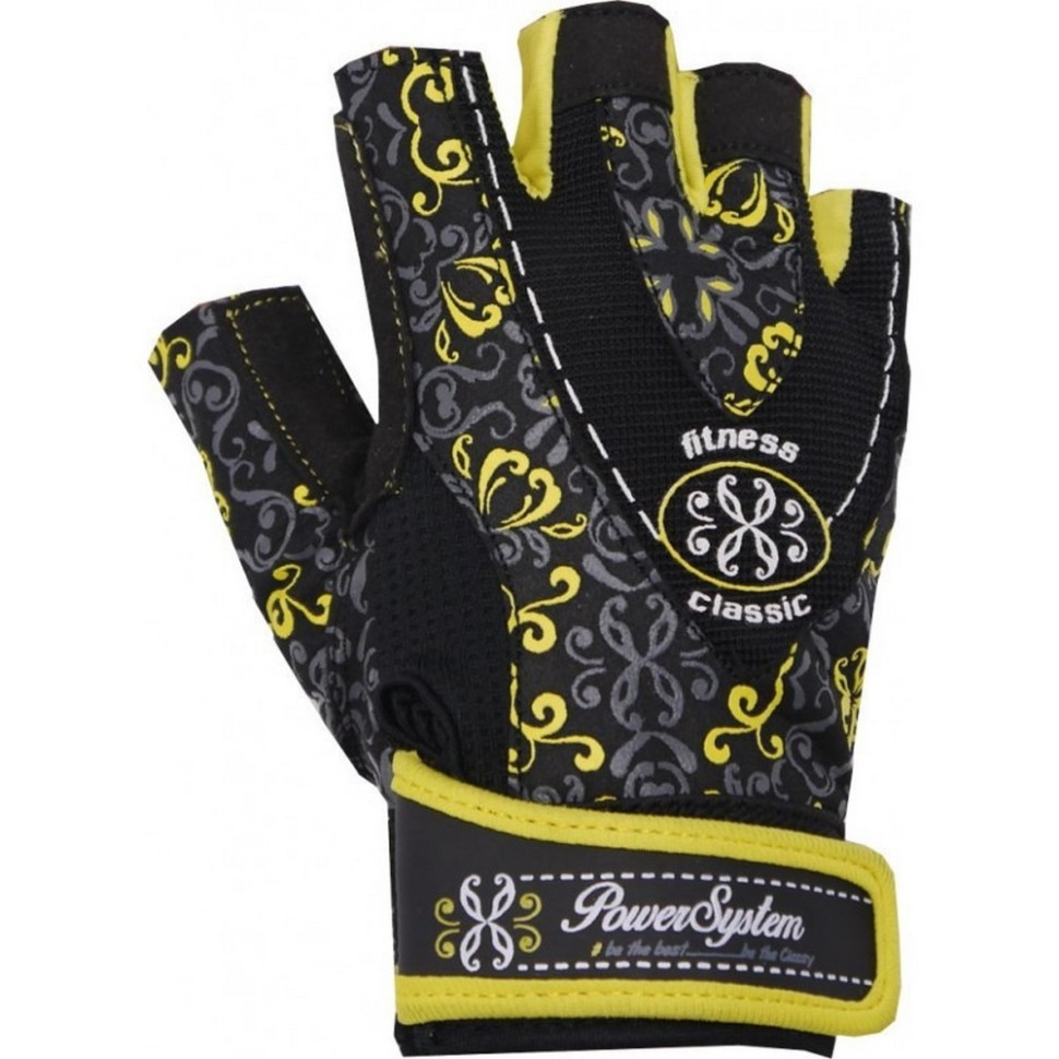 Рукавички для фітнесу Classy Power System PS_2910_S_Black/Yellow, S 21 см