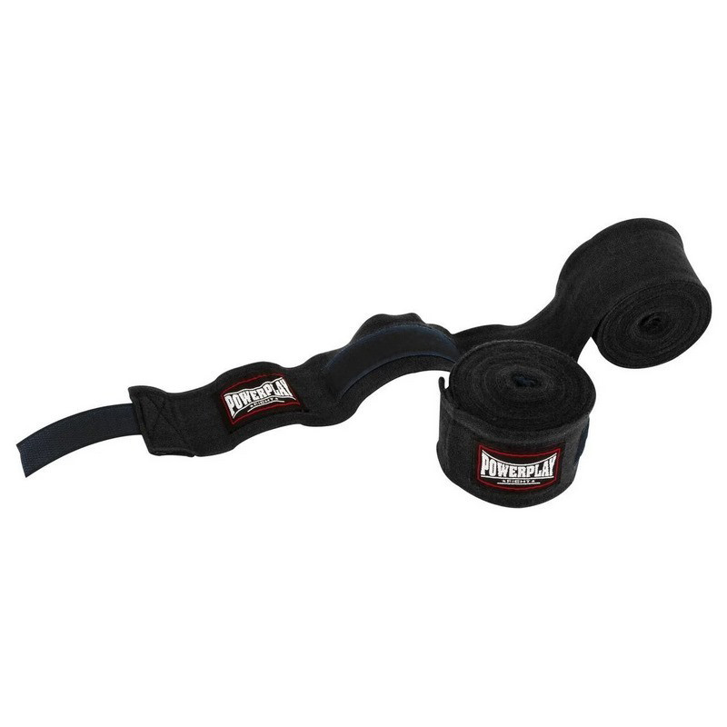 Бинти для боксу Lycra 3047 PowerPlay PP_3047_3m_Black, Чорні (3м)