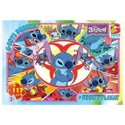 Детский пазл "Лило и Стич" G-Toys SC617 постер, 117 элементов