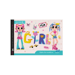 Альбом для малювання A4 "Girl PWR" Апельсин АП-0303-9 скоба з перфорацією