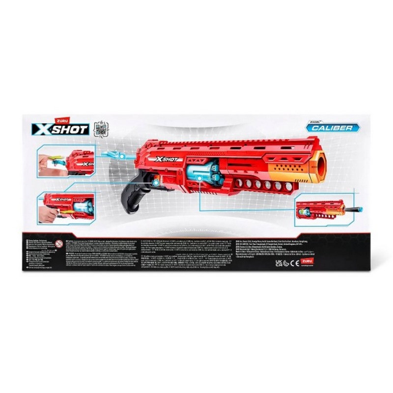 Детский скорострельный бластер Excel-S1 Caliber X-Shot 36675R 16 патронов
