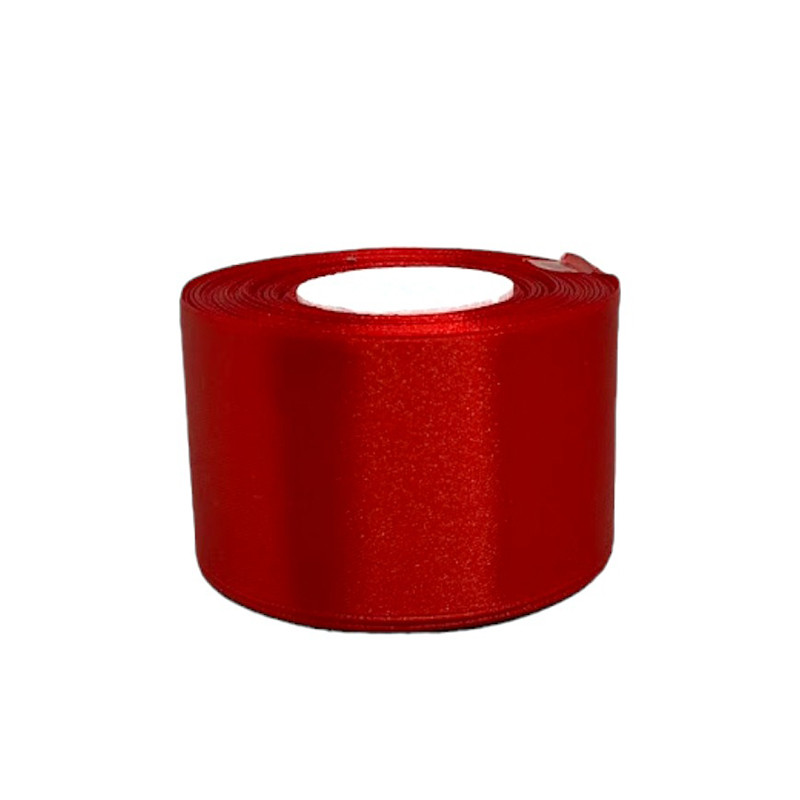 Атласная лента для рукоделия Bambi АБ-510, 5 см x 23 м, Красный