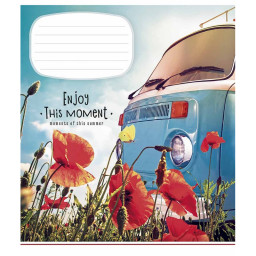 Тетрадь ученическая "Enjoy this moment" Школярик 012-2896L-2 в линию, 12 листов