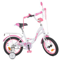 Велосипед дитячий PROF1 Y1425 14 дюймів, рожевий