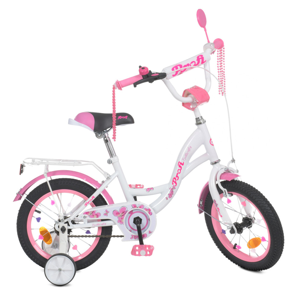Велосипед дитячий PROF1 Y1425 14 дюймів, рожевий по цене 3 389 грн.