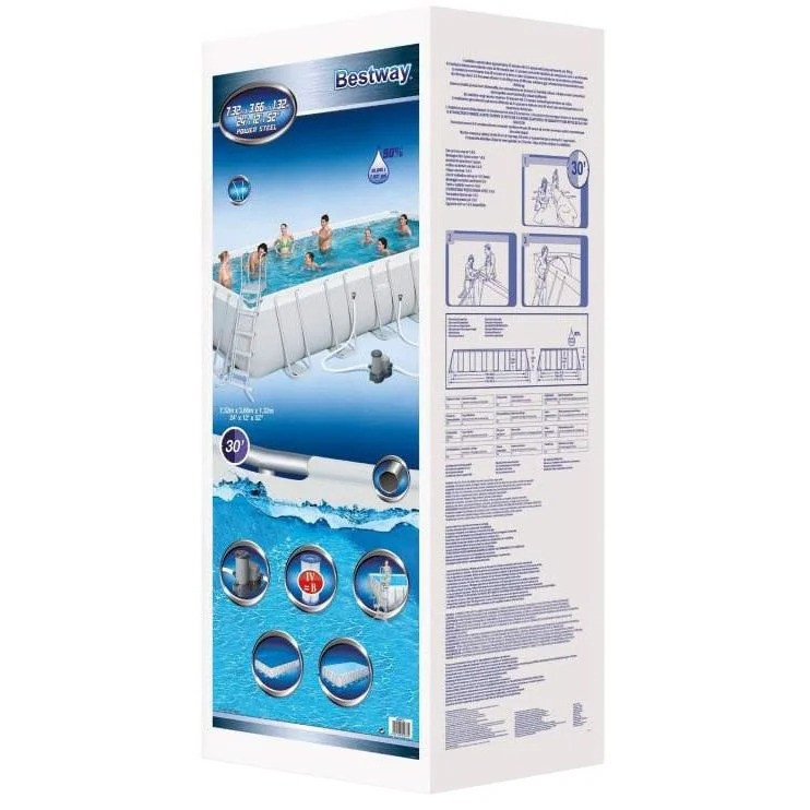 Каркасний басейн Bestway 56474, 732х366х132 см, 30045 л