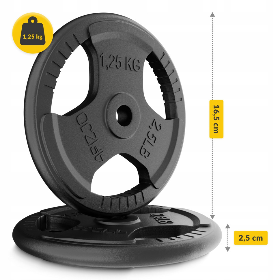 Диск металлический 4FIZJO P-5905973401357 Black 2 x 1,25 кг 26 мм 