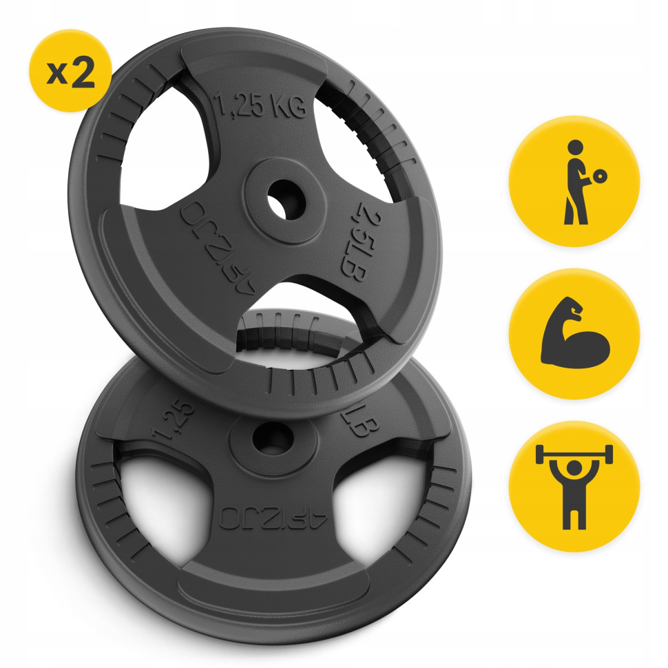 Диск металлический 4FIZJO P-5905973401357 Black 2 x 1,25 кг 26 мм 