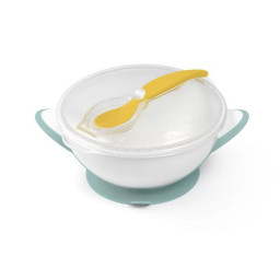 Мисочка с присоской и ложечкой BabyOno 1063/04 бирюзовая