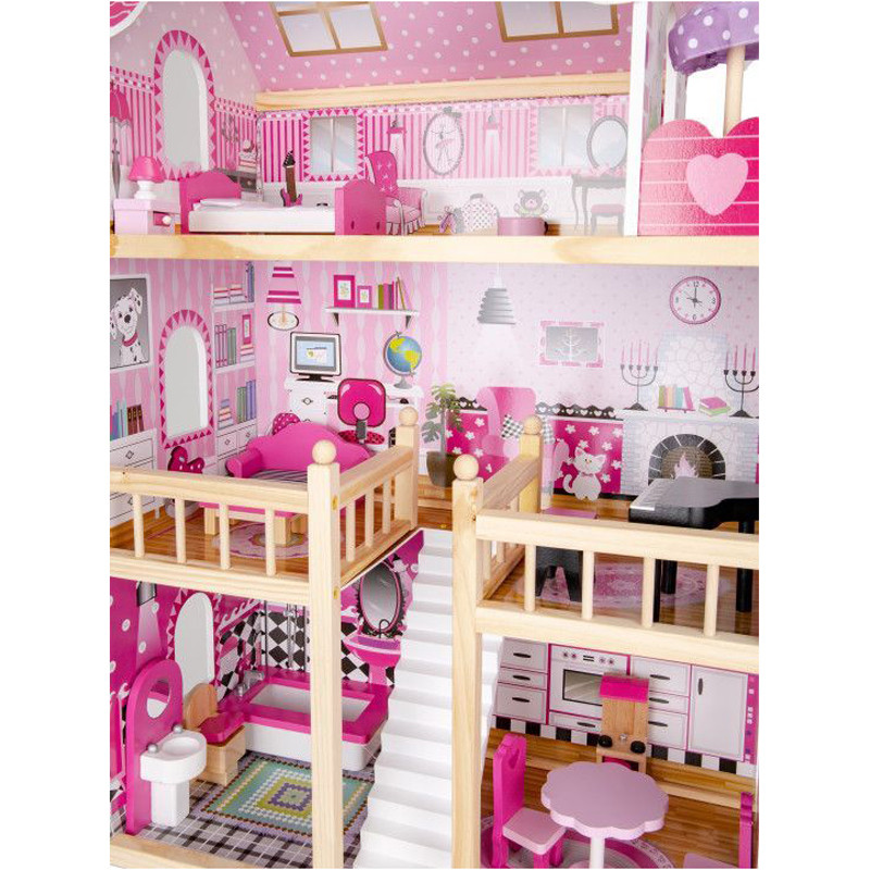 Дитячий ляльковий будиночок Residence Ecotoys HM006391, з меблями