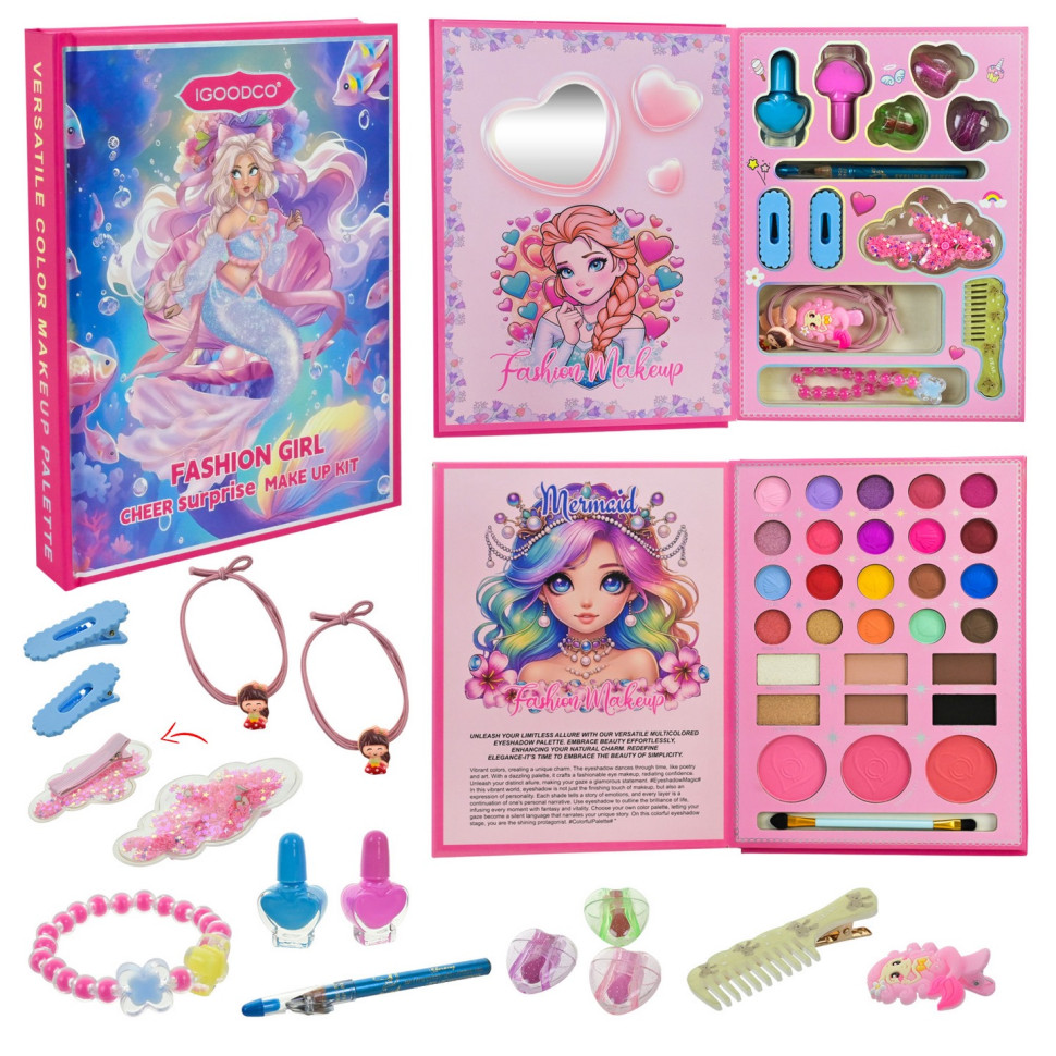 Детский набор косметики Igoodco IG3172 лак для ногтей, аксессуары для волос