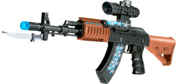 Автомат зі світловим і звуковим ефектом AK47 ZIPP Toys 827 (Автомат світло-звуковий ZIPP Toys AK47 ц: чорний 827)