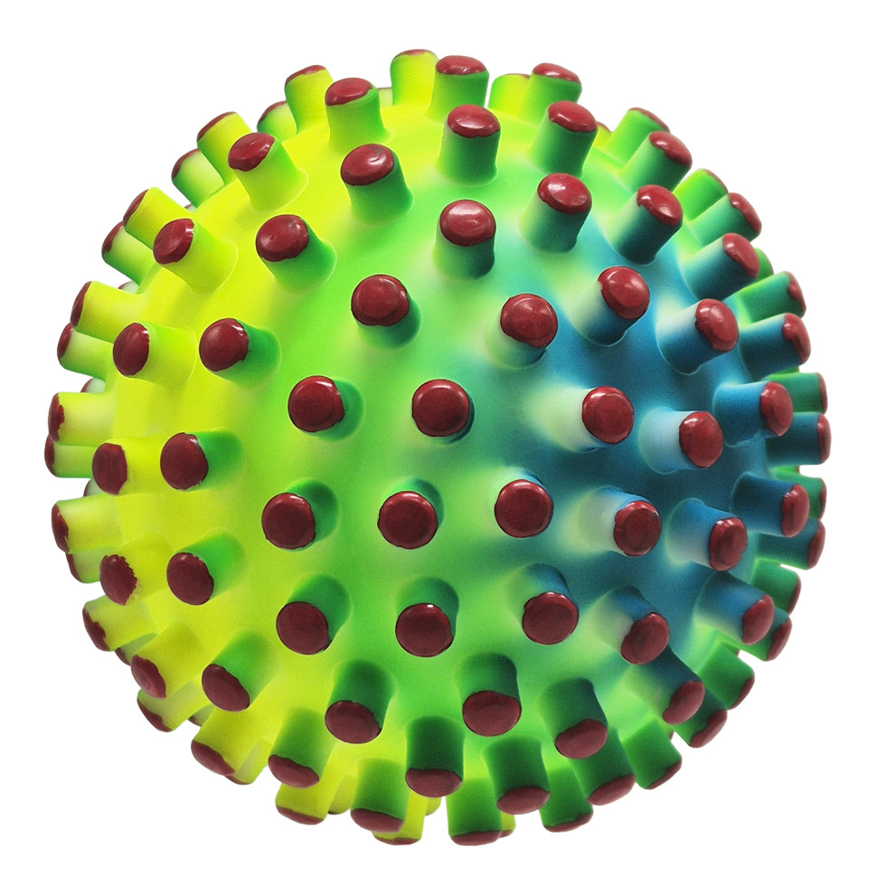 Детский шипастый мяч Bambi RB26524(Red-2) резина, 90 грамм