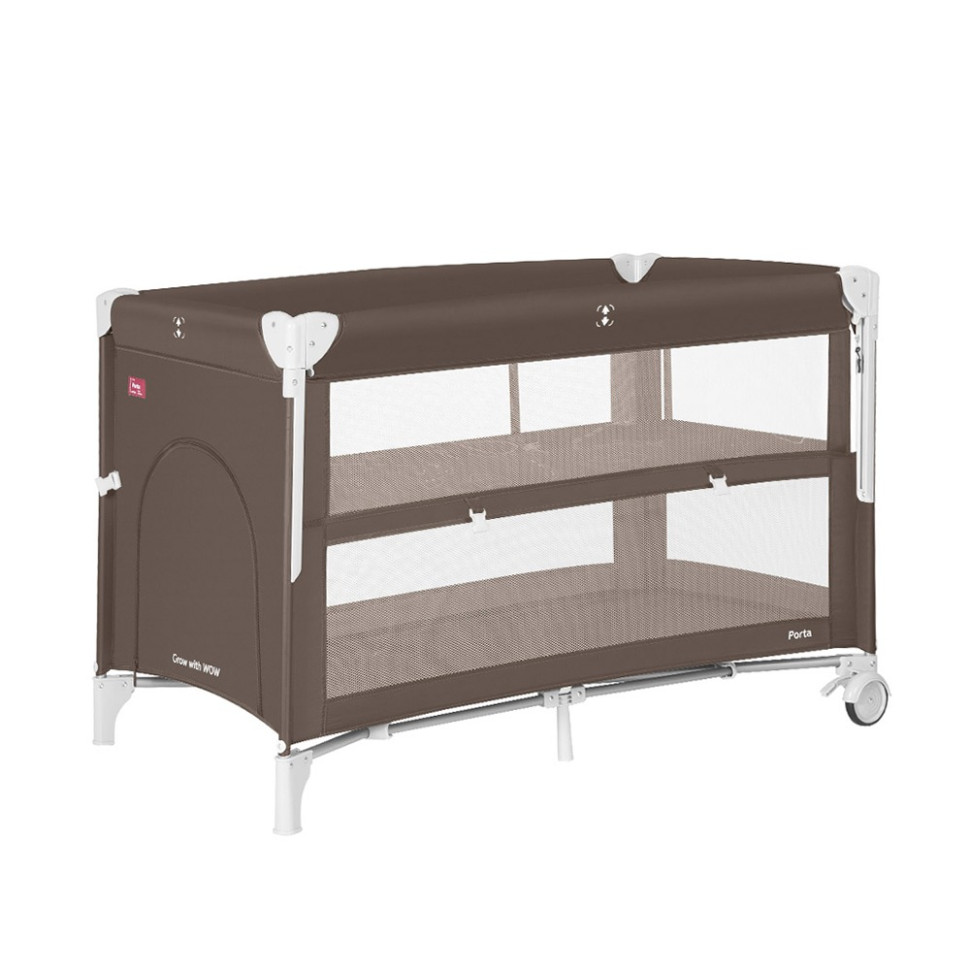 Дитяче ліжко-манеж Carrello Porta CRL-18103 Chocolate Brown, со вторым дном