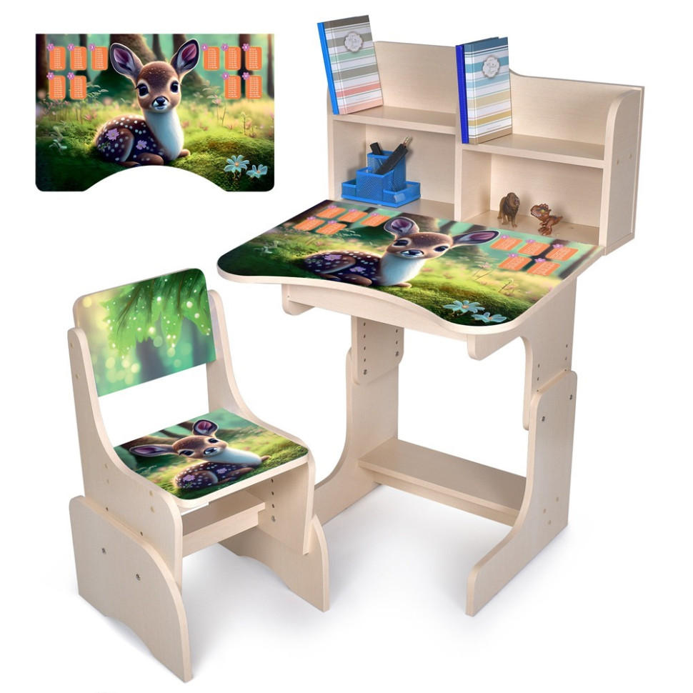 Дитяча Парта Bambi N 2071-3-2 дерево, зі стільчиком