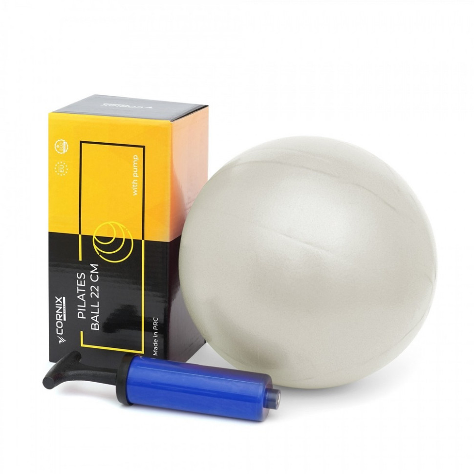 М'яч для пілатесу MiniGYMball Cornix XR-0227, 22 см, Grey