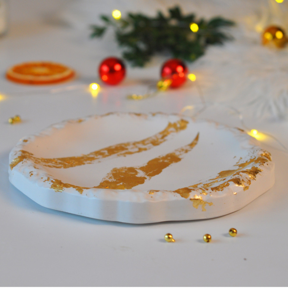 Текстурная подставка гипсовая 