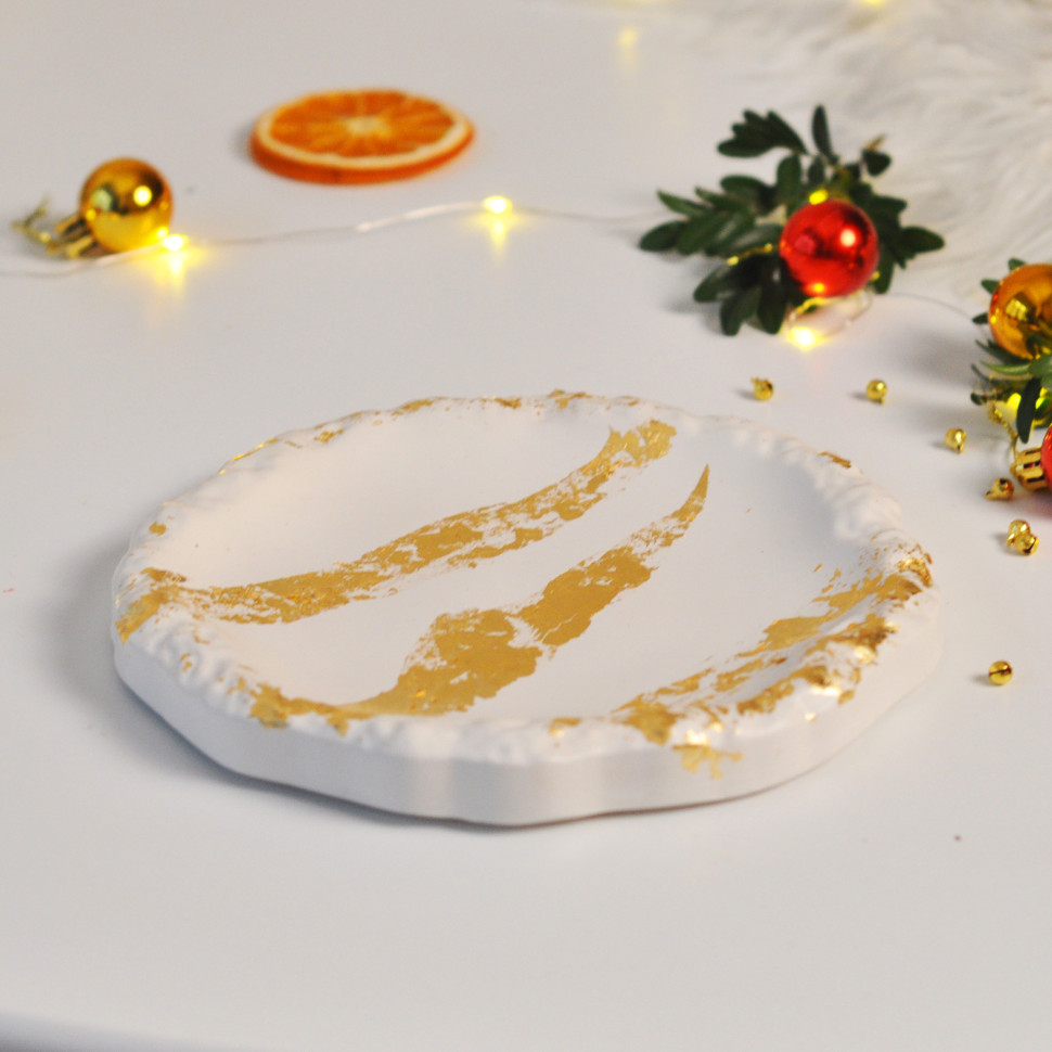 Текстурная подставка гипсовая 