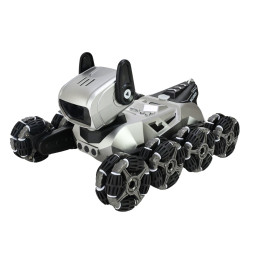 Детская игрушка на радиоуправлении "Собака" Bambi 1028(Silver) световые и звуковые эффекты