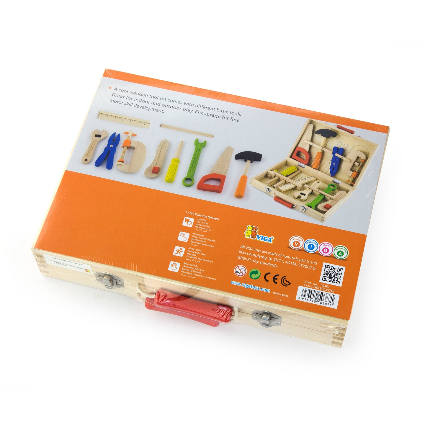 Игровой набор Чемоданчик с инструментами Viga Toys 50387 деревянный ...