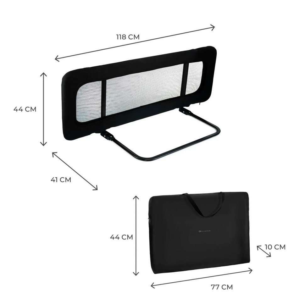 Захисна бар'єрка для ліжка Guard and Dream Kinderkraft KAGUDR00BLK0000 Black