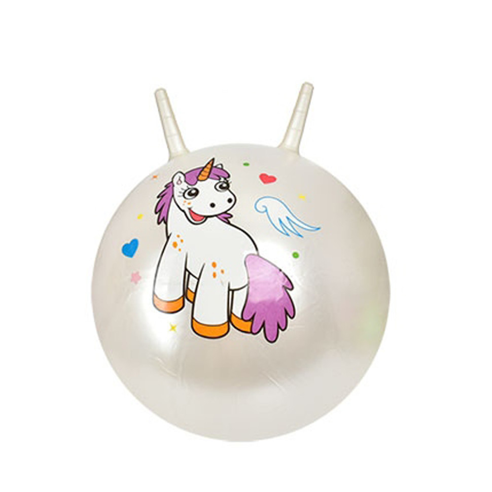 Дитячий м'яч для фітнесу Bambi MS 3397(White) з ручками 55 см, 400 г