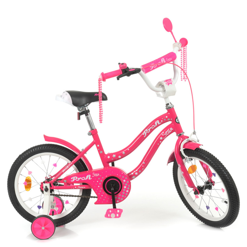 Велосипед дитячий PROF1 Y1692 16 дюймів, рожевий по цене 3 477 грн.