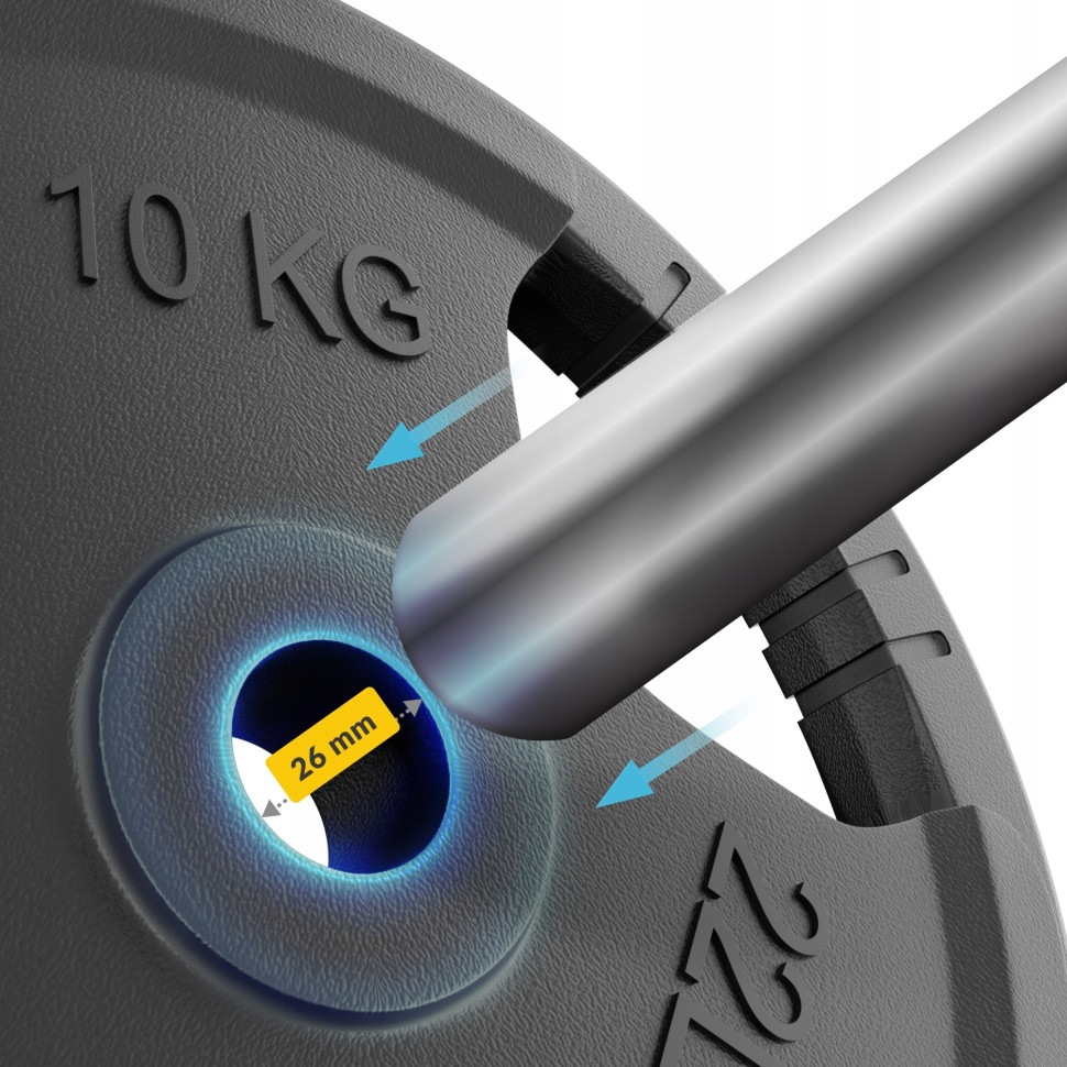 Диск металлический 4FIZJO P-5905973401388 Black 2 x 10 кг 26 мм 