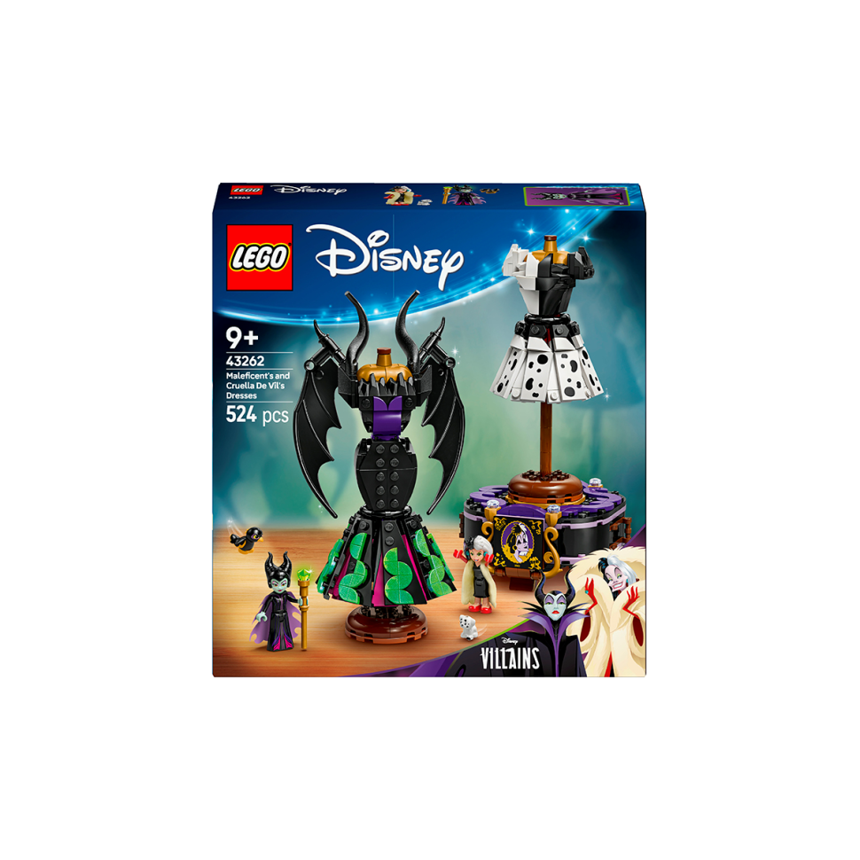 Конструктор Disney Villains Платья Малефисенты и Круэллы Де Виль LEGO 43262, 524 детали