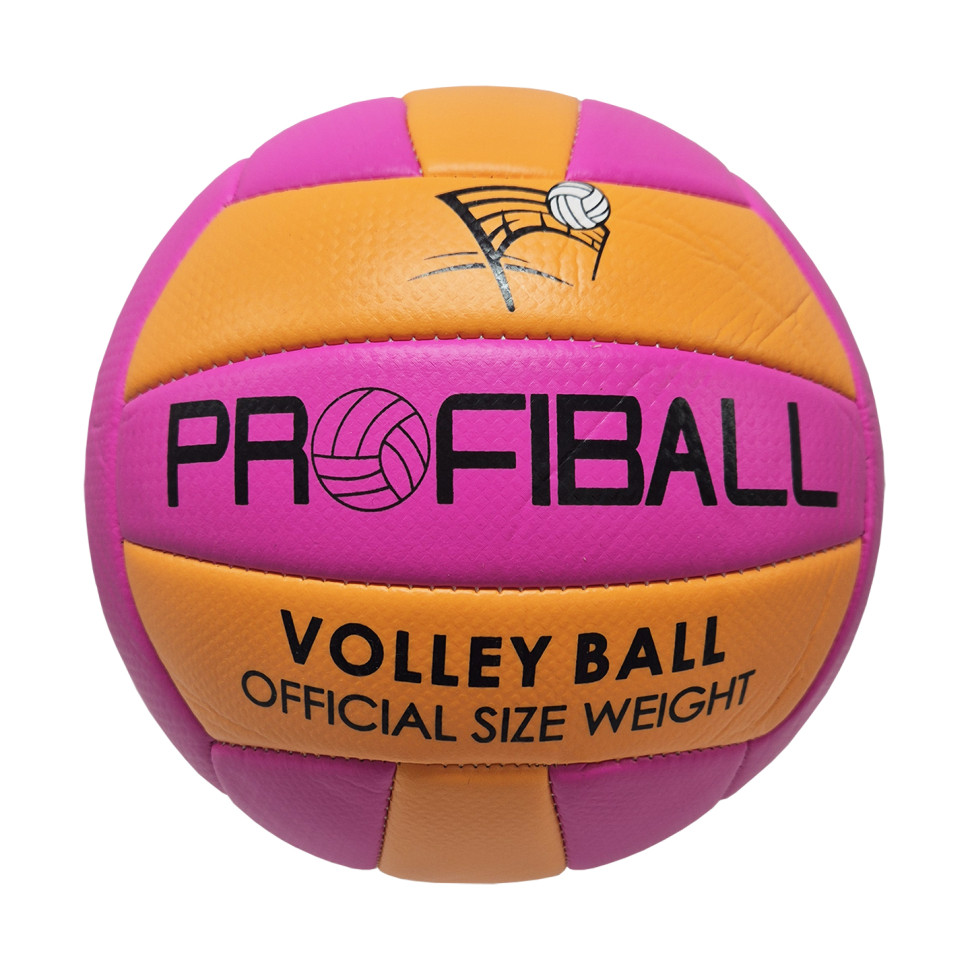 М'яч волейбольний Bambi EV-3159(Pink-Orange), діаметр 20,7 см, 18 панелей, 260-280 г