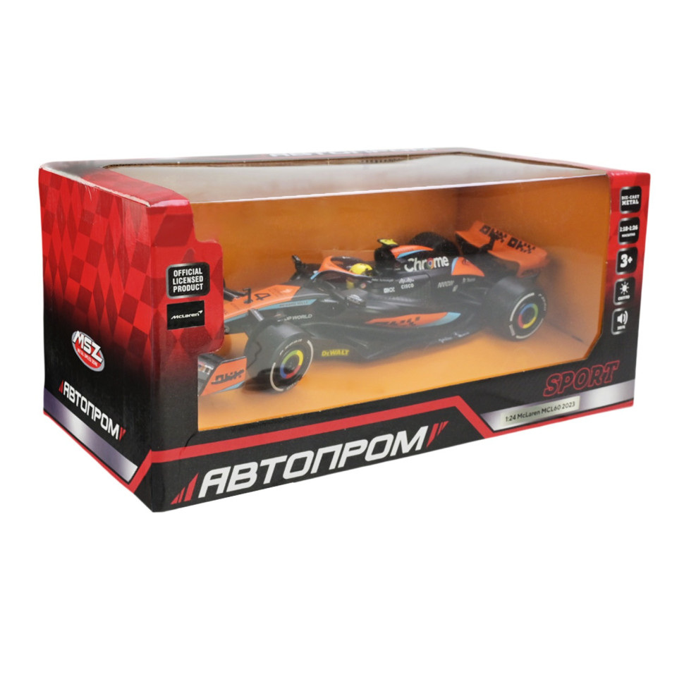Колекційна машинка McLaren MCL60 2023 АВТОПРОМ 68290A мастаб 1:24 