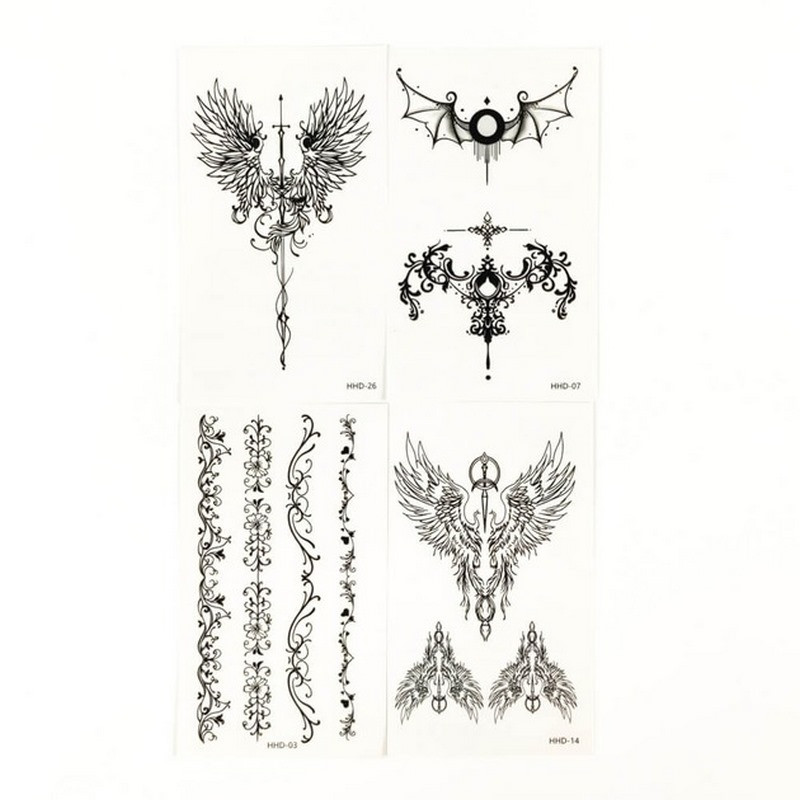 Набор временных тату «Готика» Fresh Tattoo black-tattoo-mini-set-gotic из 4 черных по 9,5 х 5,5 см             