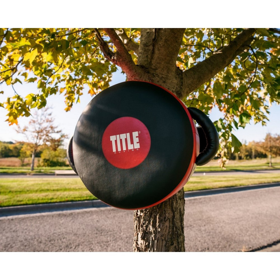 Макивара круглая Boxing Wrap-Around Stationary Punch Shield TITLE WASPS, Black/Red