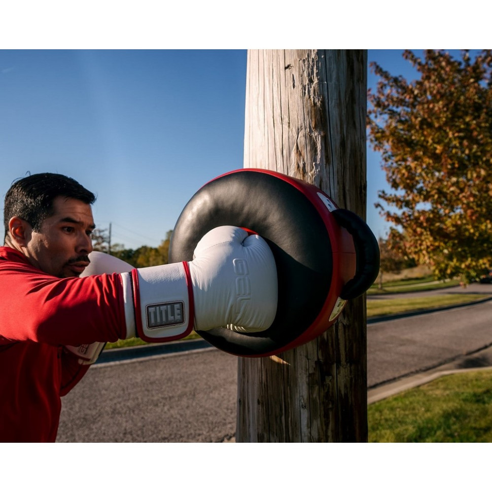 Макивара круглая Boxing Wrap-Around Stationary Punch Shield TITLE WASPS, Black/Red