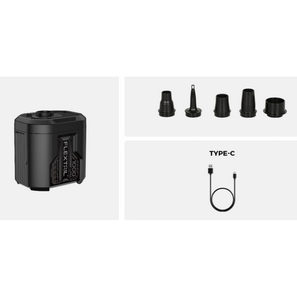 Портативный воздушный насос Evo Pump 3 Flextail EP3G1300-BK-i