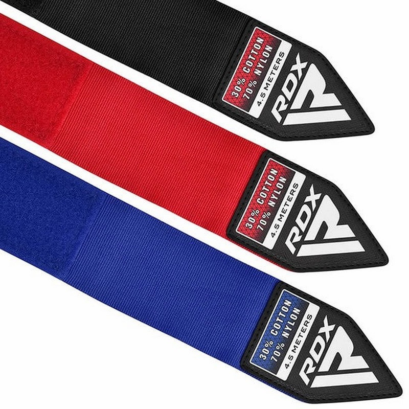 Бинты для бокса RB Hand Wraps Combine RDX Inc Limited HWC-RBU+ 3 пары Red, Black, Blue (4.5м.)