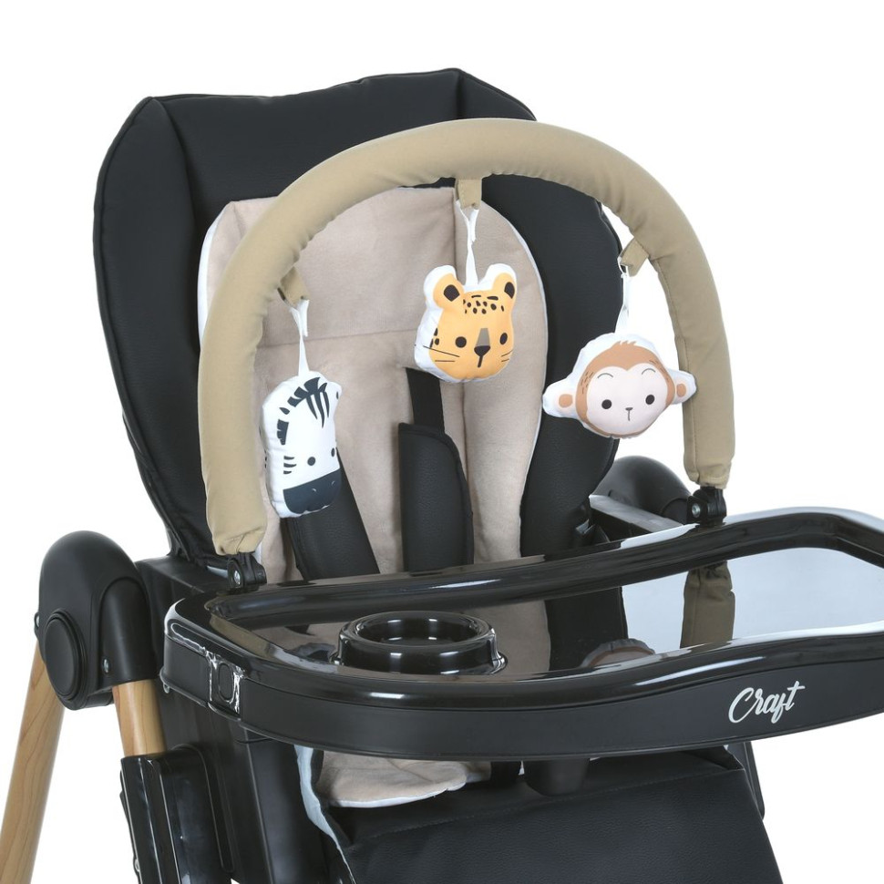 Детский стульчик для кормления CRAFT El Camino ME 1115-W Black 