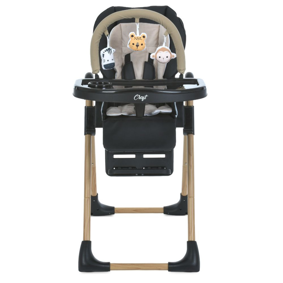 Детский стульчик для кормления CRAFT El Camino ME 1115-W Black 