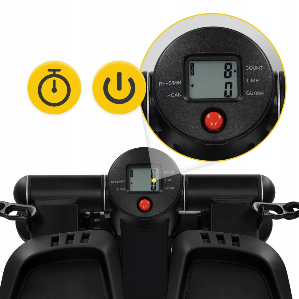 Степпер міні-степпер з еспандерами Evo 4FIZJO P-5905973403863 Black