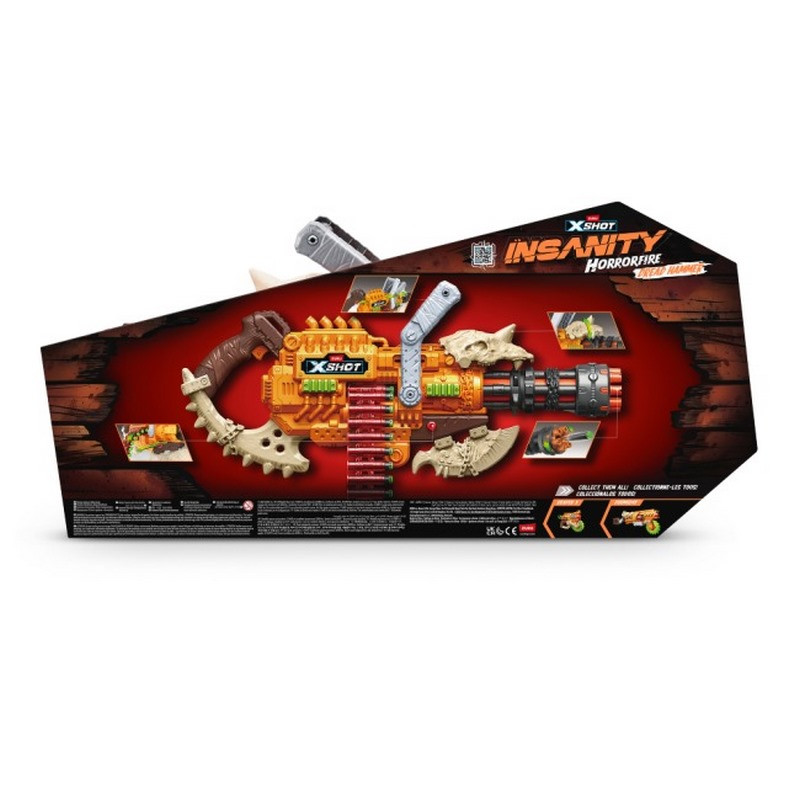 Дитячий швидкострільний бластер Insanity Horrorfire Dread Hammer X-Shot 36733, 48 патронів