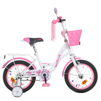 Велосипед дитячий PROF1 Y1425-1 14 дюймів, рожевий