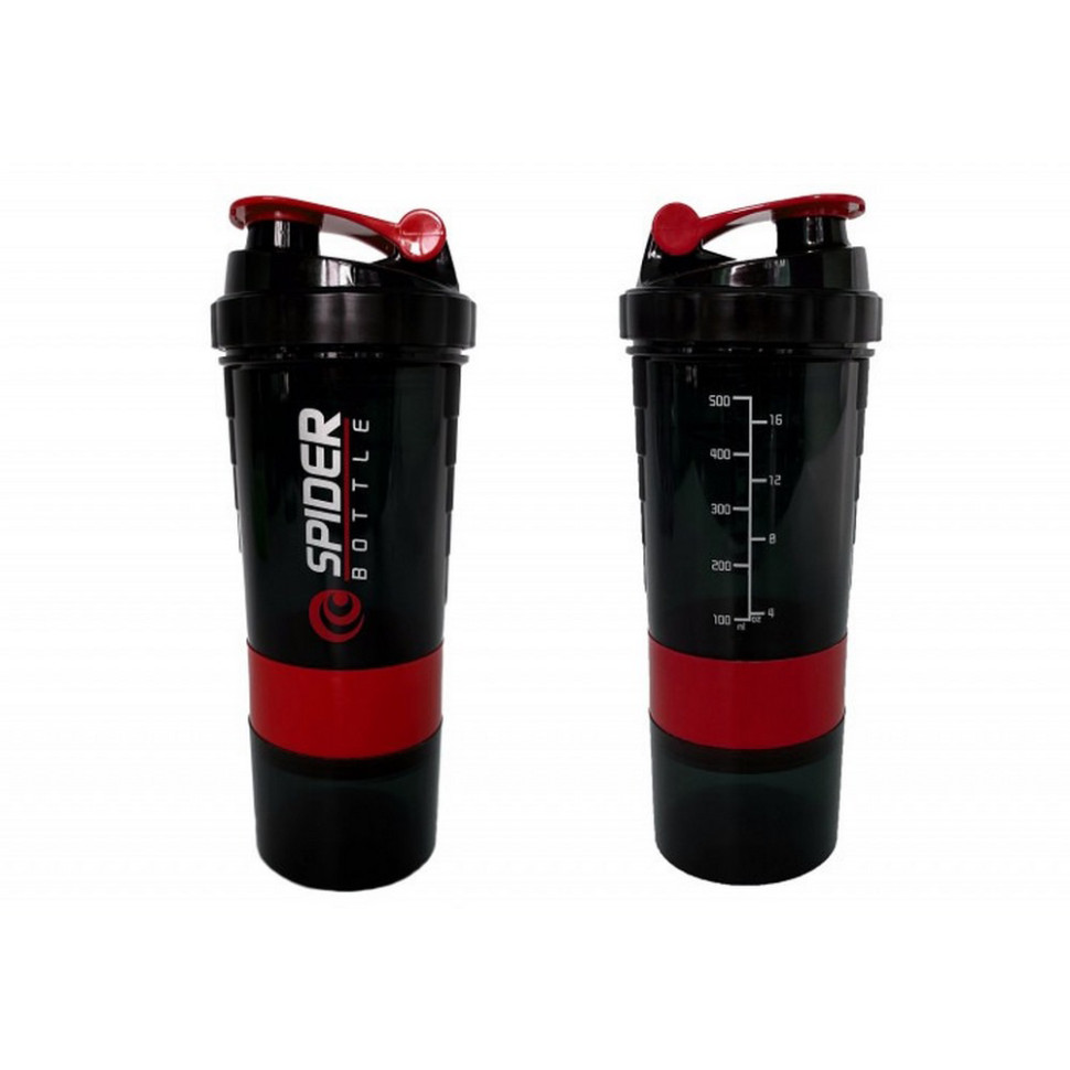Шейкер спортивний Spider EasyFit EF-7200-R 0,5 л, Чорно-червоний