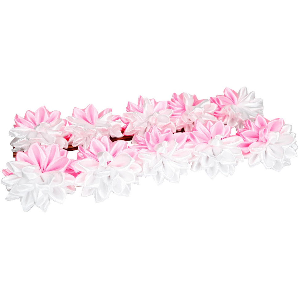 Набір резинок для волосся La-beauty 0108-345, 10 штук, з бантом-квіткою