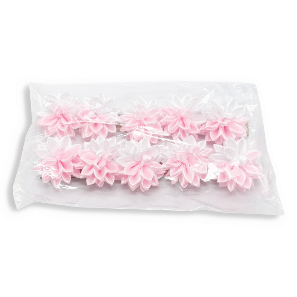 Набір резинок для волосся La-beauty 0108-345, 10 штук, з бантом-квіткою