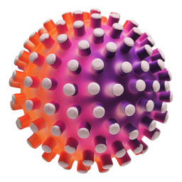 Детский шипастый мяч Bambi RB26524(White-2) резина, 90 грамм